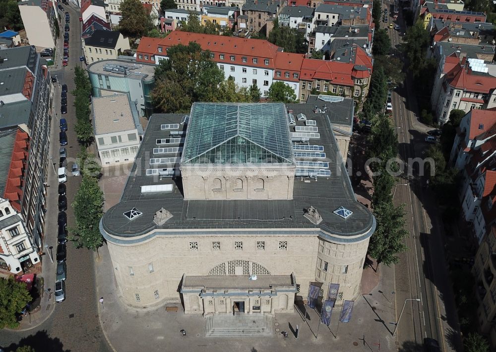 Aerial image Halle (Saale) - The state museum of prehistory in Halle, is the archaelogical state museum and the authority for the protection of monuments in Saxony Anhalt. The museum was built by the architect Wilhelm Kreis