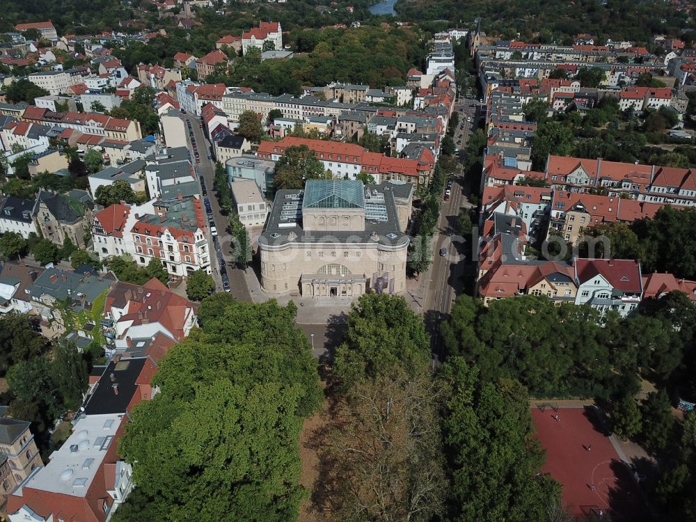 Halle (Saale) from the bird's eye view: The state museum of prehistory in Halle, is the archaelogical state museum and the authority for the protection of monuments in Saxony Anhalt. The museum was built by the architect Wilhelm Kreis