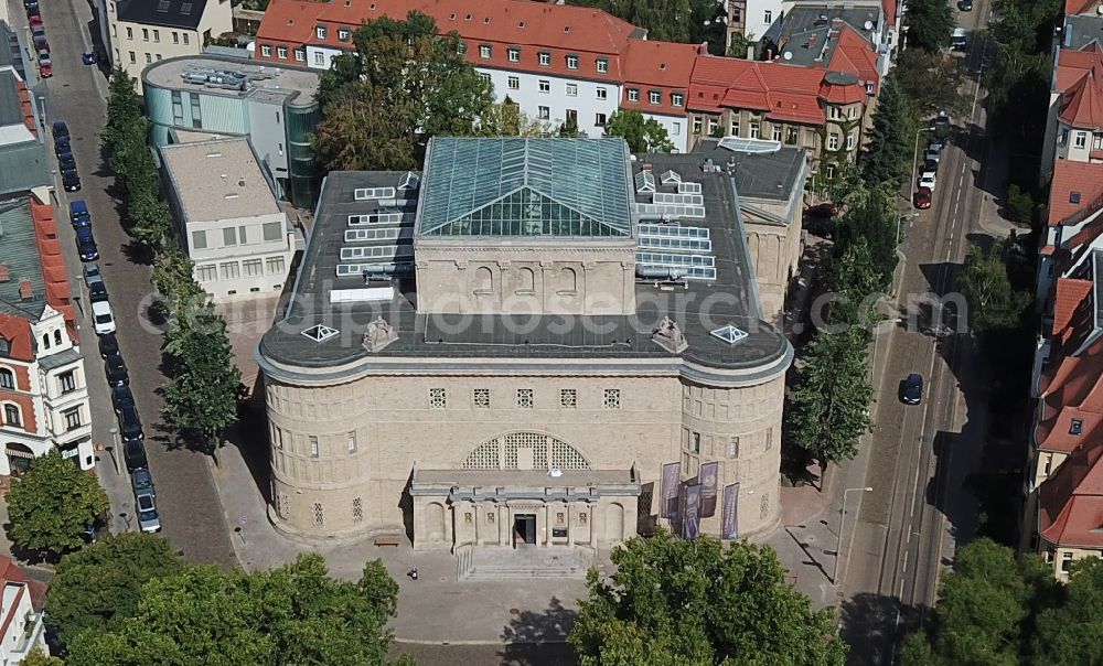 Aerial image Halle (Saale) - The state museum of prehistory in Halle, is the archaelogical state museum and the authority for the protection of monuments in Saxony Anhalt. The museum was built by the architect Wilhelm Kreis