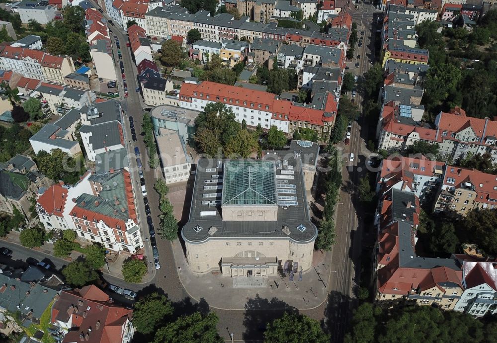 Aerial photograph Halle (Saale) - The state museum of prehistory in Halle, is the archaelogical state museum and the authority for the protection of monuments in Saxony Anhalt. The museum was built by the architect Wilhelm Kreis