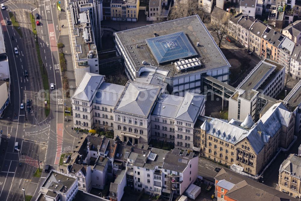 Aerial photograph Bonn - Building of the district and regional court in Bonn on the street Wilhelmstrasse in the federal state of North Rhine-Westphalia, Germany