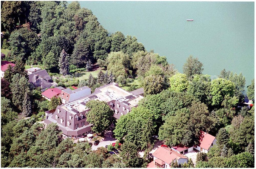 Aerial image Eggersdorf / Strausberg - 23.07.2004 Landhaus Villago - Hotel Restaurant am Bötzsee Kontakt: 15345, Eggersdorf Altlandsberger Chaussee 88/89 Telefon: 03341 / 4690 Telefax: 03341 / 469 469 Achim Walder: