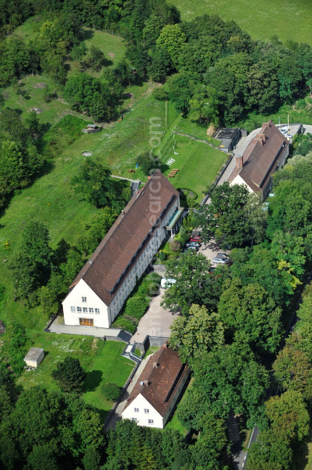 Eisenach from above - Landhotel Alte Fliegerschule Am Weinberg 1 / Nessetalstraße in Eisenach, Thüringen. Country hotel Alte Fliegerschule in Eisenach, Thuringia.