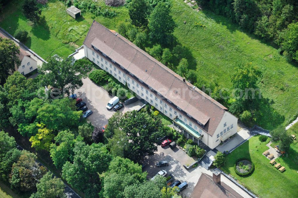 Aerial image Eisenach - Landhotel Alte Fliegerschule Am Weinberg 1 / Nessetalstraße in Eisenach, Thüringen. Country hotel Alte Fliegerschule in Eisenach, Thuringia.