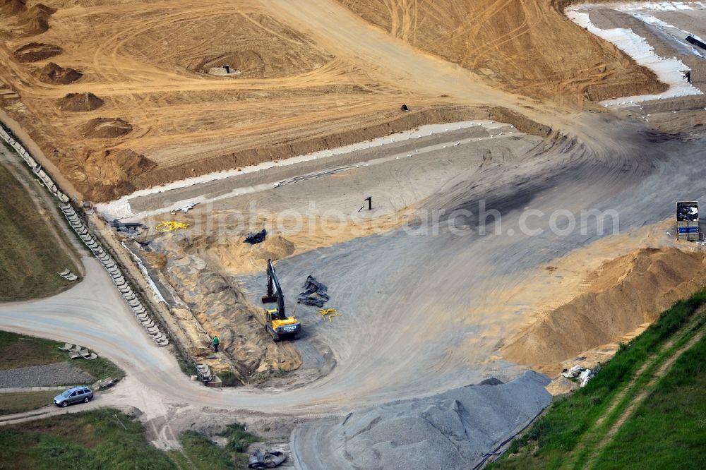 Aerial photograph Wittenberge - View of the county Prignitz landfill in Wittenberge in the state Brandenburg