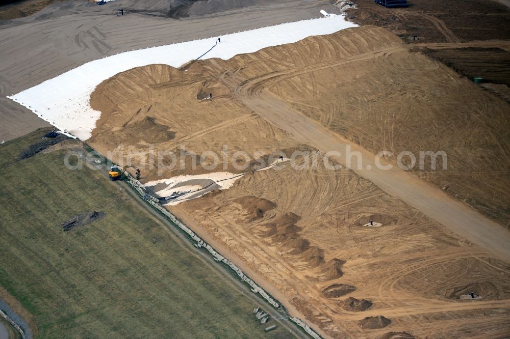 Aerial image Wittenberge - View of the county Prignitz landfill in Wittenberge in the state Brandenburg