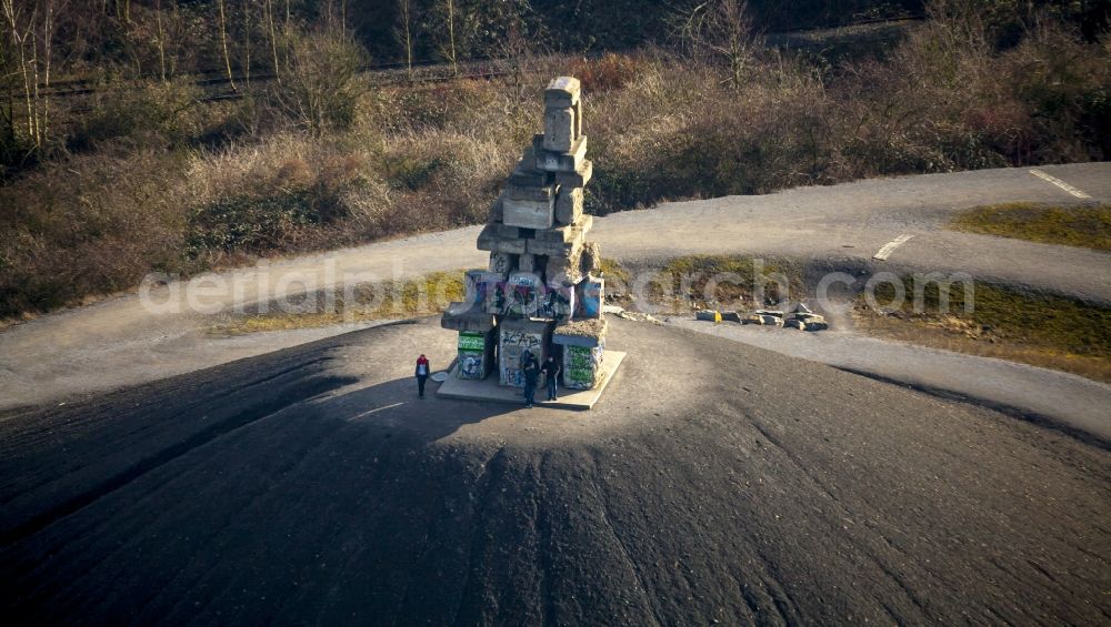 Aerial image Gelsenkirchen - Landmark Himmelstreppe the artist Herman Prigann on a former slag heap in Gelsenkirchen in North Rhine-Westphalia