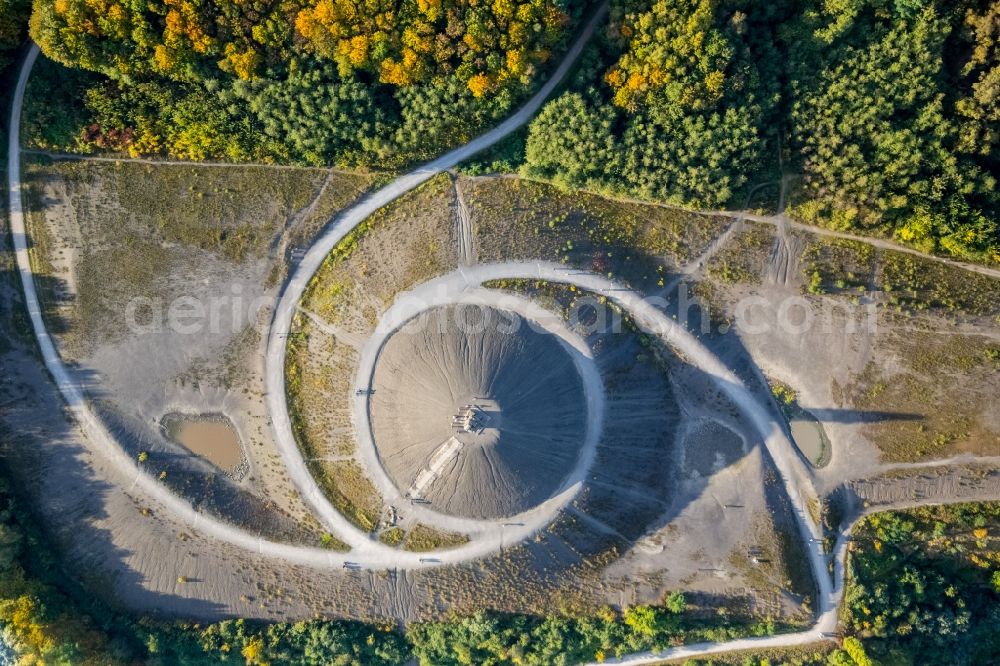 Aerial photograph Gelsenkirchen - Landmark Himmelstreppe the artist Herman Prigann on a former slag heap in Gelsenkirchen in North Rhine-Westphalia