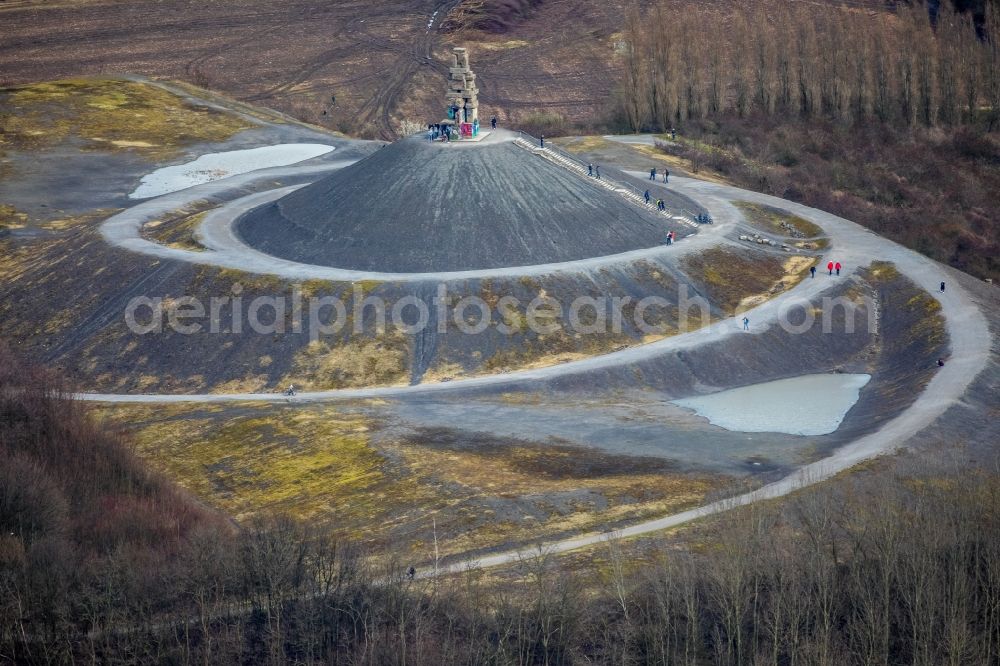 Aerial image Gelsenkirchen - Landmark Himmelstreppe the artist Herman Prigann on a former slag heap in Gelsenkirchen in North Rhine-Westphalia