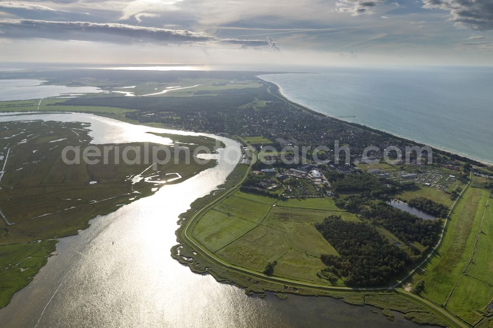 Zingst from above - Barth Bodden landscape of the Big Island at Kirr Zingst in Mecklenburg-Western Pomerania