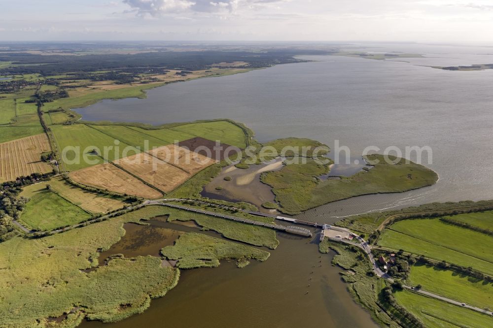 Aerial image Zingst - Barth Bodden landscape of the Big Island at Kirr Zingst in Mecklenburg-Western Pomerania