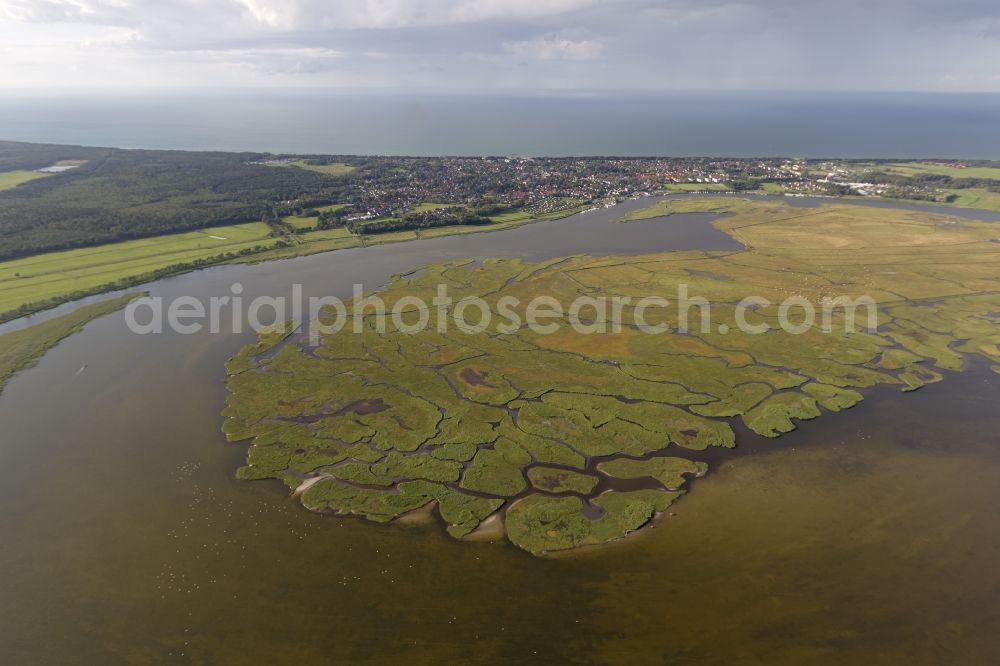 Zingst from above - Barth Bodden landscape of the Big Island at Kirr Zingst in Mecklenburg-Western Pomerania