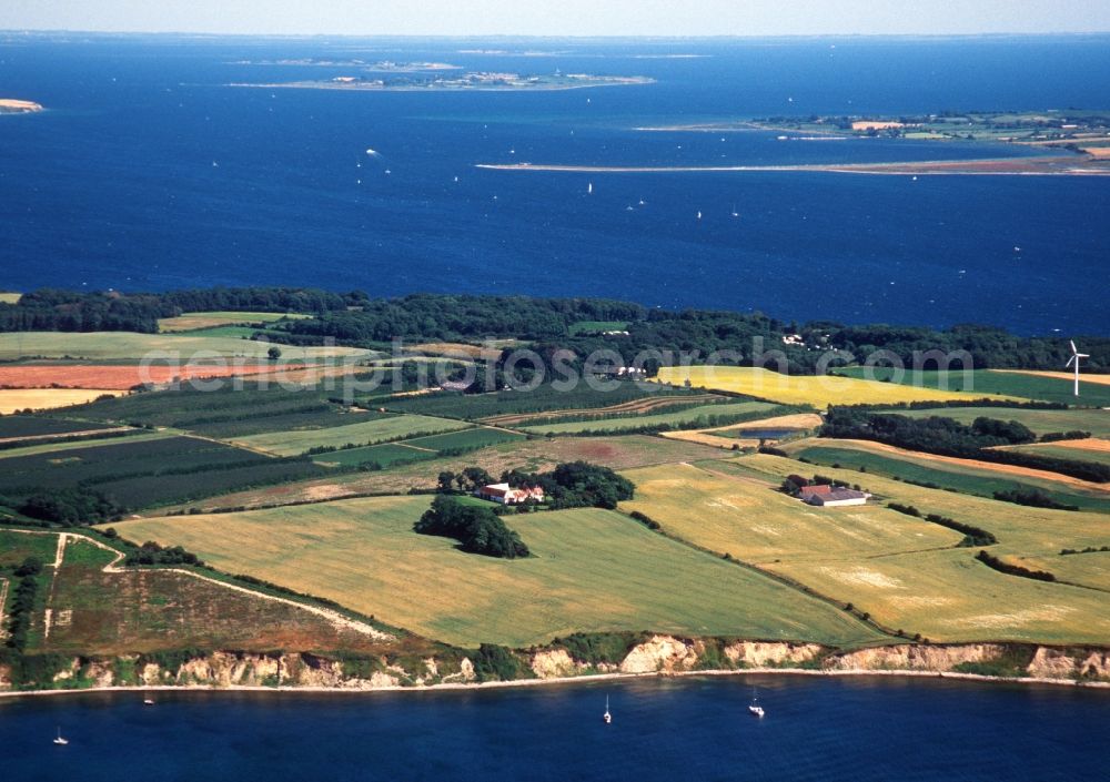 Fåborg Sogn from the bird's eye view: Landscape at Bojden in Faaborg Sogn in Denmark