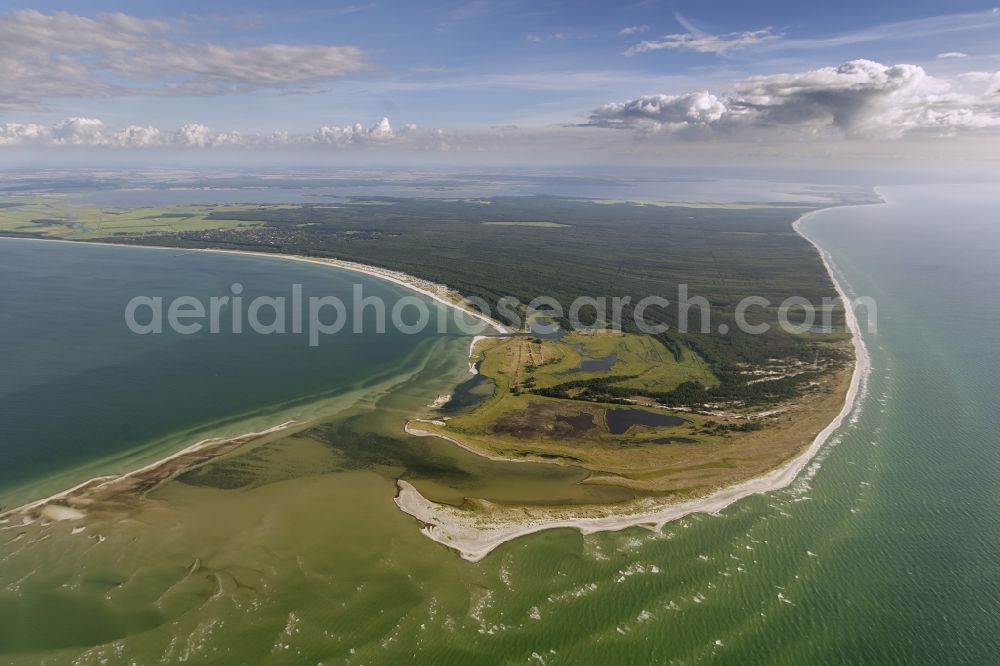 Born a. Darß from above - Landscape of Darßer place between the Baltic and the west beach on Libbertsee Darß National Boddenlandscape at Darß Born in Mecklenburg-Western Pomerania