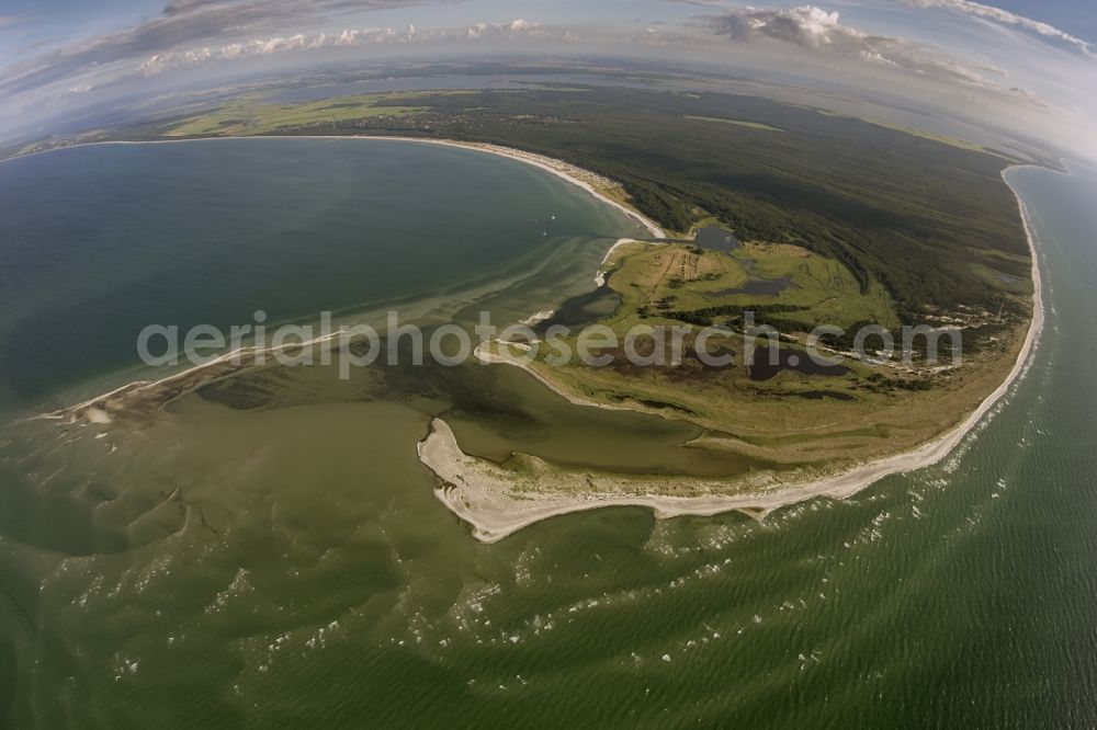 Aerial image Born a. Darß - Landscape of Darßer place between the Baltic and the west beach on Libbertsee Darß National Boddenlandscape at Darß Born in Mecklenburg-Western Pomerania