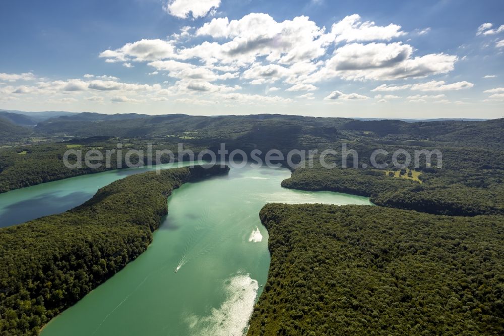 Aerial photograph Onoz - Landscape of the flux flow of Lain at Onoz in France