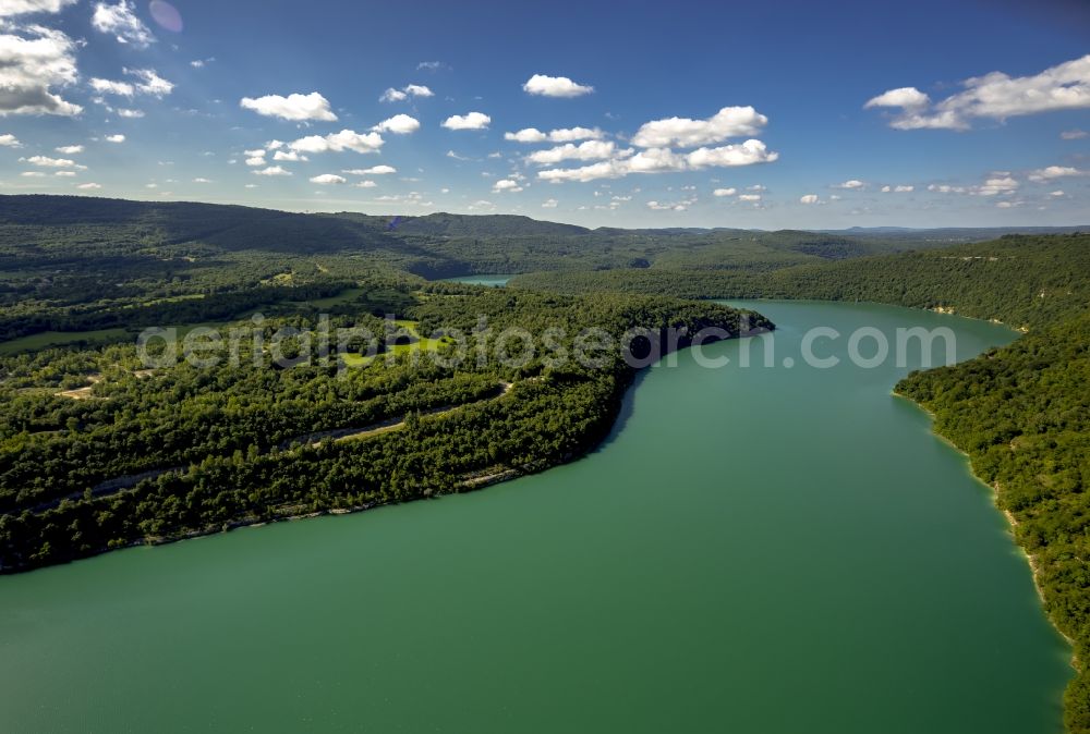 Onoz from above - Landscape of the flux flow of Lain at Onoz in France