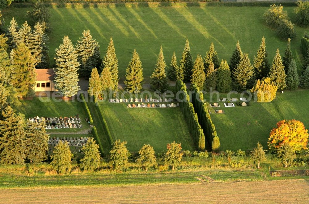 Mühlhausen from the bird's eye view: Landscape / fall landscape harvested fields on the outskirts of Mühlhausen in Thuringia