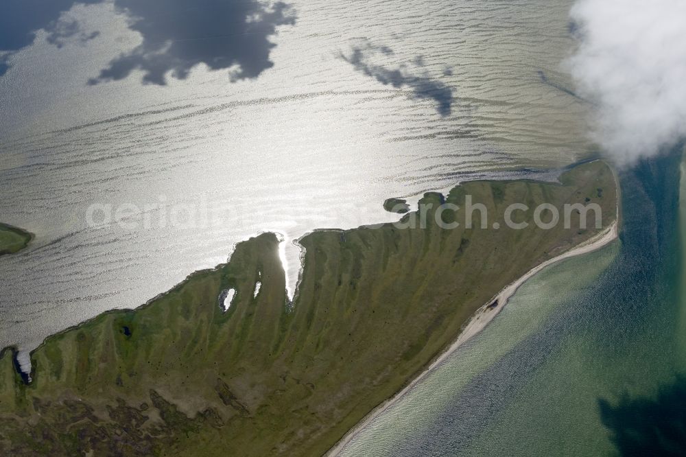 Vitte from above - Landscape at the Baltic Sea coast on the island Hiddensee at Vitte in Mecklenburg-Western Pomerania