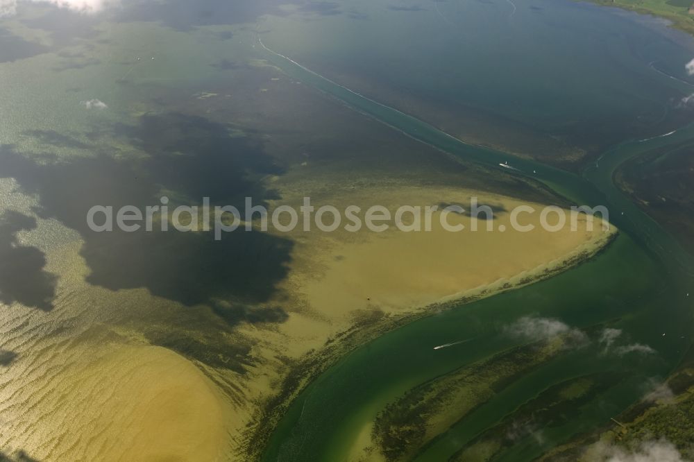 Vitte from above - Landscape at the Baltic Sea coast on the island Hiddensee at Vitte in Mecklenburg-Western Pomerania