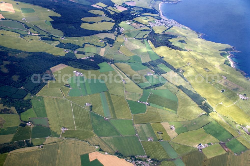 Aerial image Cullen - Landscape in the north of Scotland on the south shore of the Moray Firth in the North Sea
