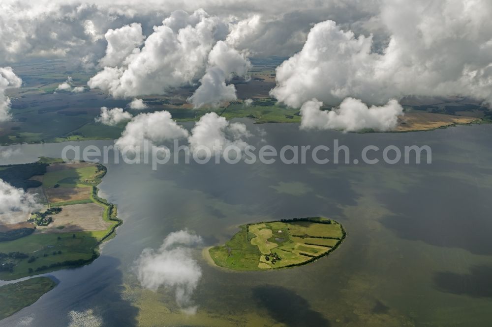 Aerial image Ummanz - Landscape of the Baltic Sea coast Ummanz on the island of Rügen in Mecklenburg-Western Pomerania