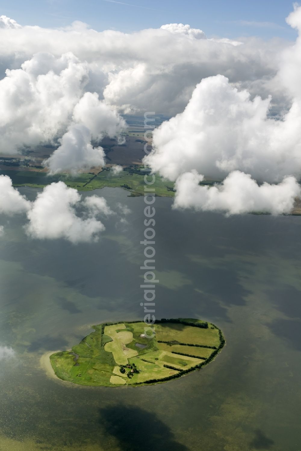 Aerial photograph Ummanz - Landscape of the Baltic Sea coast Ummanz on the island of Rügen in Mecklenburg-Western Pomerania