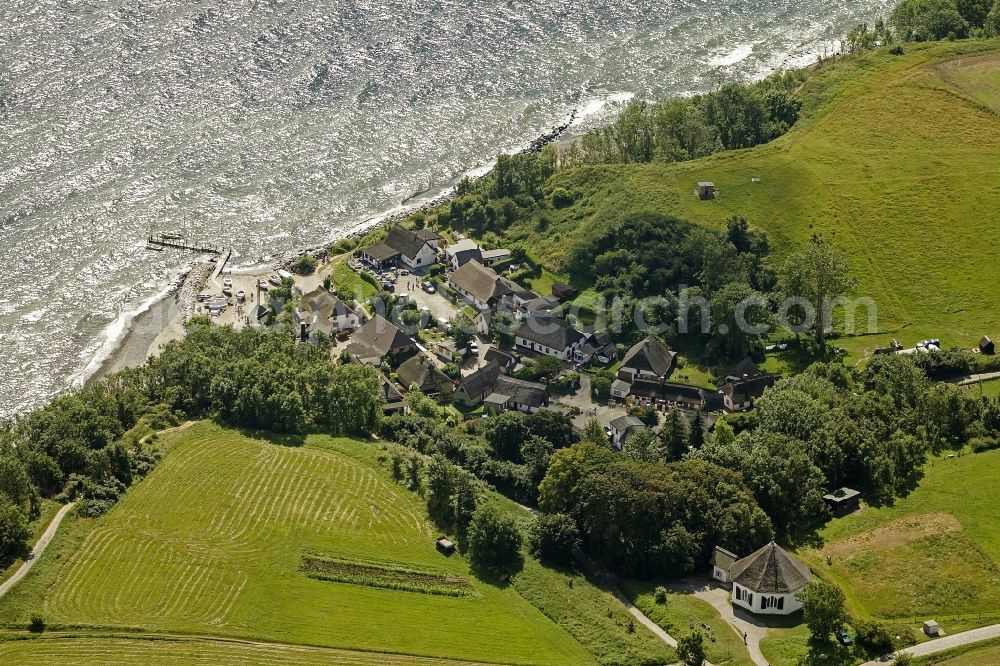 Putgarten from above - Landscape of the Baltic Sea near Putgarten on the island of Rügen in Mecklenburg-Western Pomerania