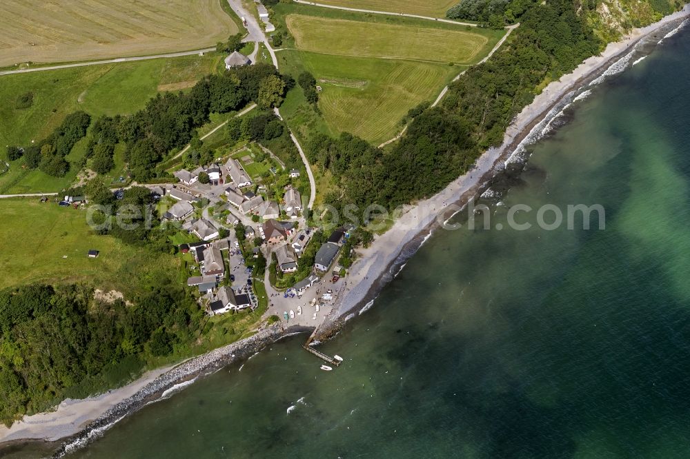 Aerial image Putgarten - Landscape of the Baltic Sea near Putgarten on the island of Rügen in Mecklenburg-Western Pomerania