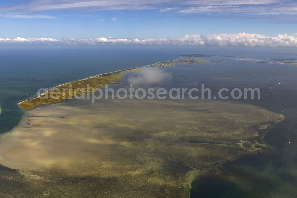 Aerial photograph Ummanz - Landscape of the Baltic Sea coast of the island at Hiddensee near Ummanz in Mecklenburg-Western Pomerania