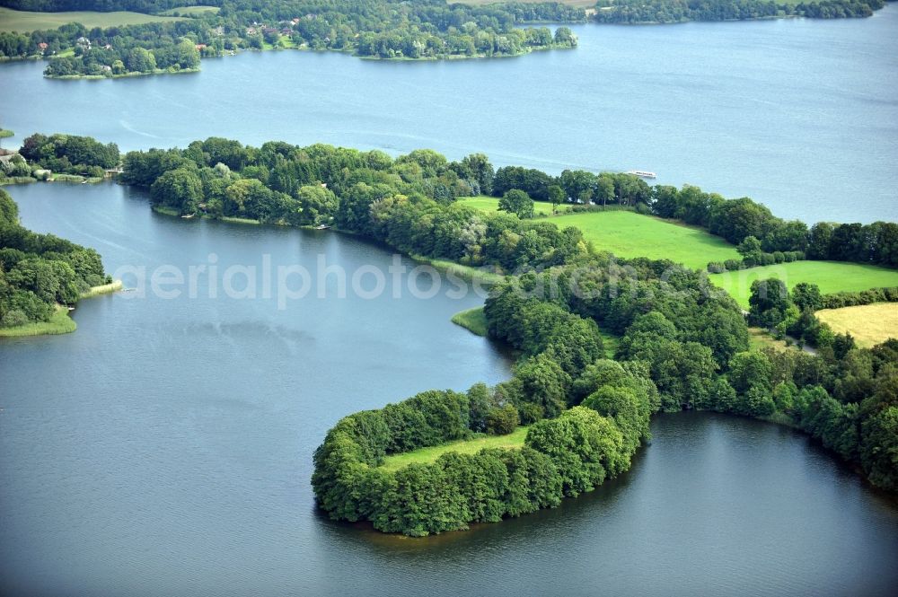 Aerial image Plön - Landscape in Ploen in Schleswig-Holstein