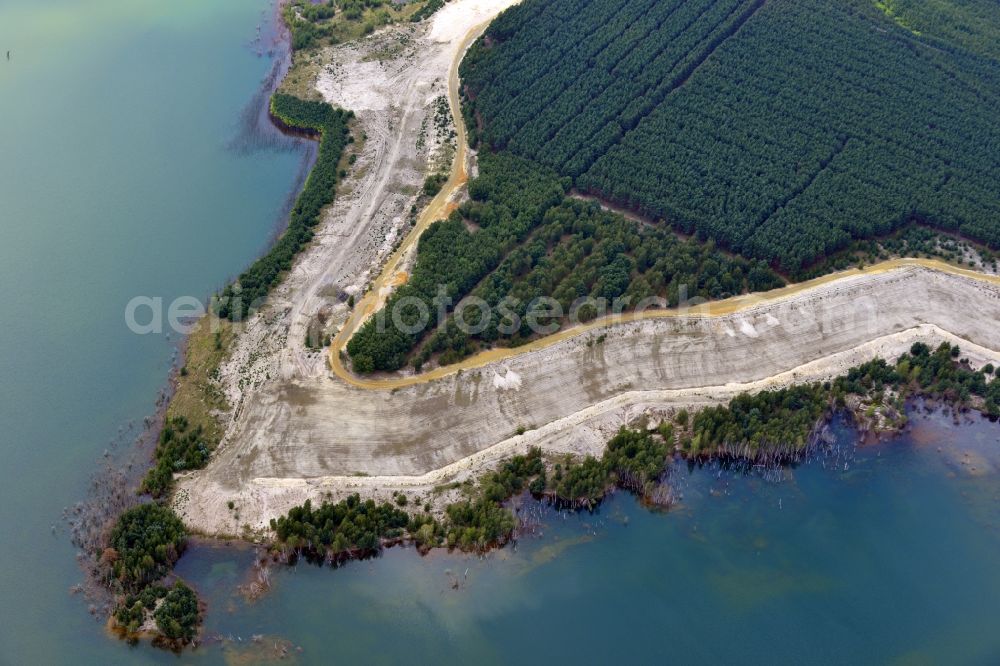 Aerial photograph Senftenberg - View of landscape at Sedlitzer See in Senftenberg in Brandenburg