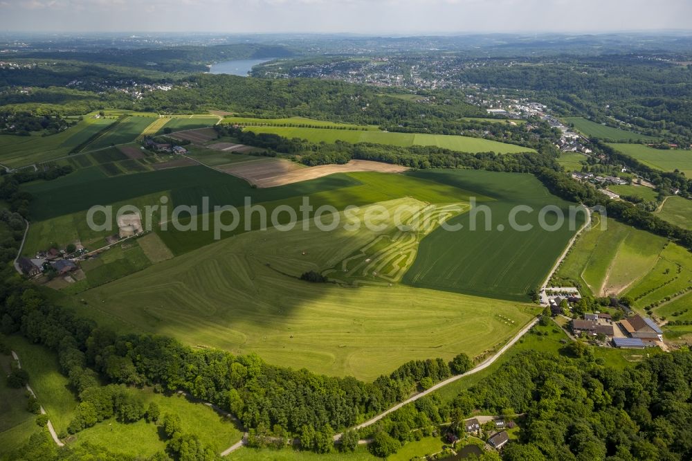 Aerial photograph Essen - Landscape at Swin-Golf Course Rutherhof in Ruthertal of Kettwig district in Essen in North Rhine-Westphalia