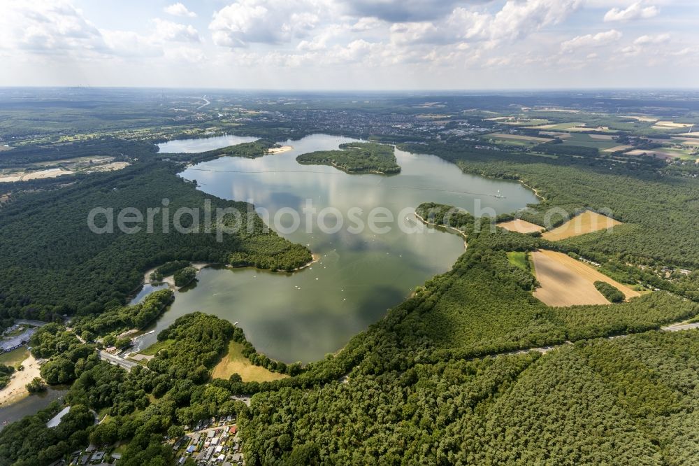 Haltern am See from above - View of the Silbersee in Haltern am See in the state of North Rhine-Westphalia