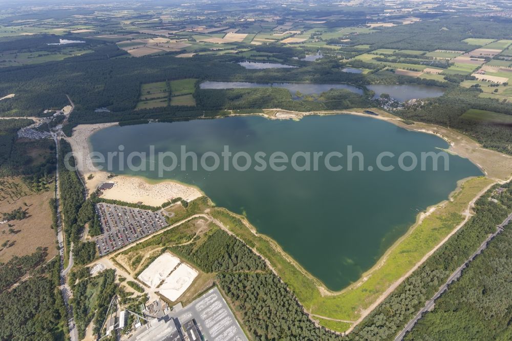 Aerial photograph Haltern am See - View of the Silbersee in Haltern am See in the state of North Rhine-Westphalia