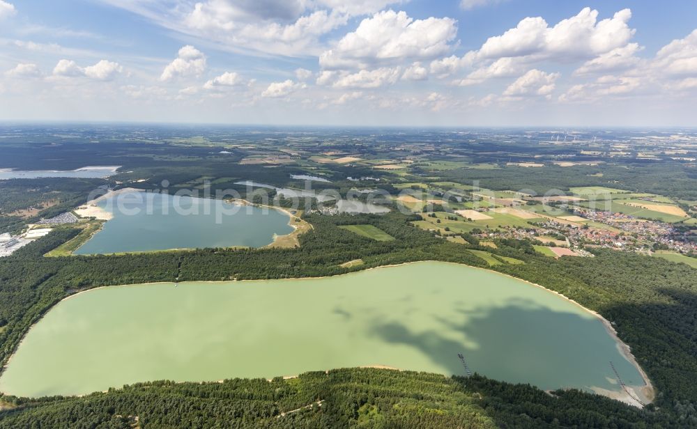 Haltern am See from above - View of the Silbersee in Haltern am See in the state of North Rhine-Westphalia