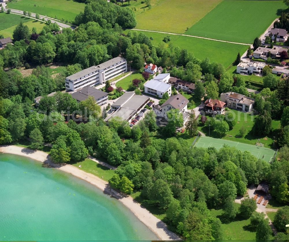 Kempfenhausen from the bird's eye view: School building and grounds of the country school home on Lake Starnberg in Kempfenhausen in the state Bavaria, Germany