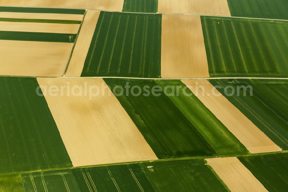 Baesweiler from the bird's eye view: Agricultural field - at Baesweiler structures in North Rhine-Westphalia