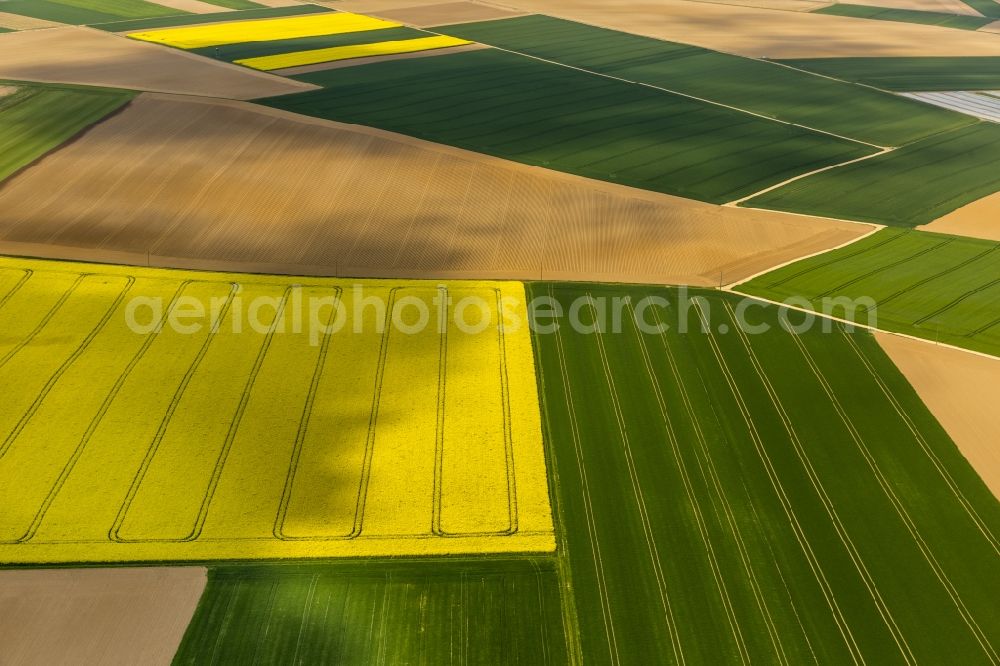 Aerial photograph Baesweiler - Agricultural field - at Baesweiler structures in North Rhine-Westphalia