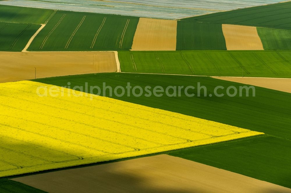 Aerial image Baesweiler - Agricultural field - at Baesweiler structures in North Rhine-Westphalia