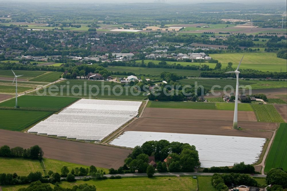 Bottrop from above - View of an agricultural area near Bottrop in the state of North-Rhine Westphalia