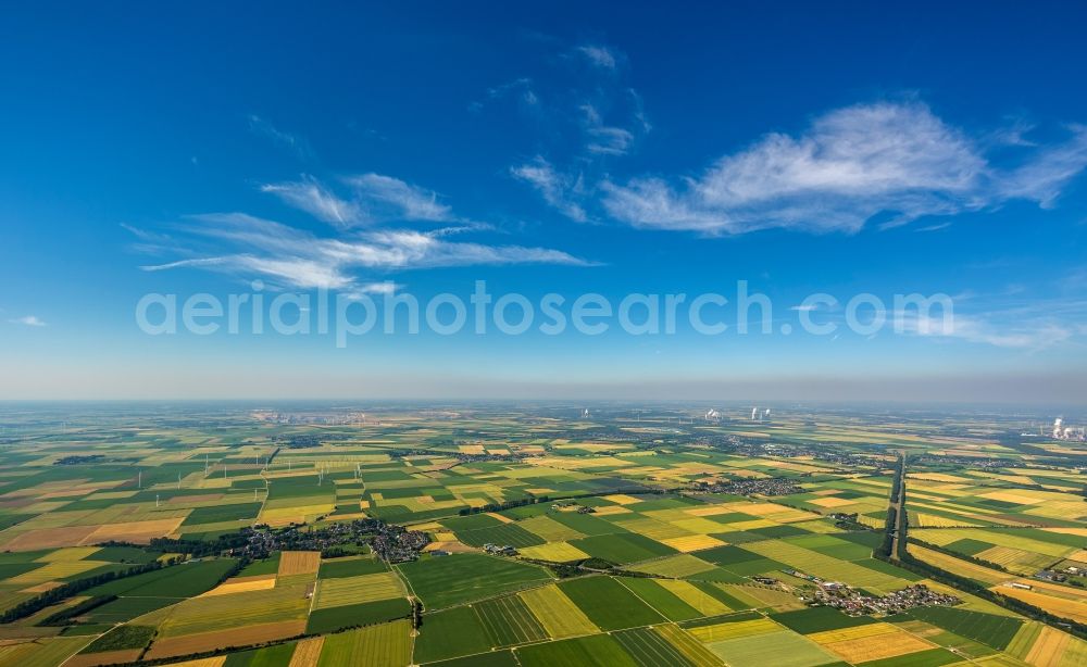 Aerial photograph Elsdorf - View of an agricultural area near Elsdorf in the state North Rhine-Westphalia