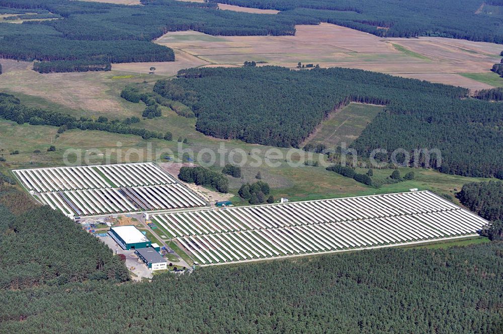 Aerial image SONNENBURG / SLONSK - View of an agricultural operation in the town of Sonnenburg in the province of Lebus