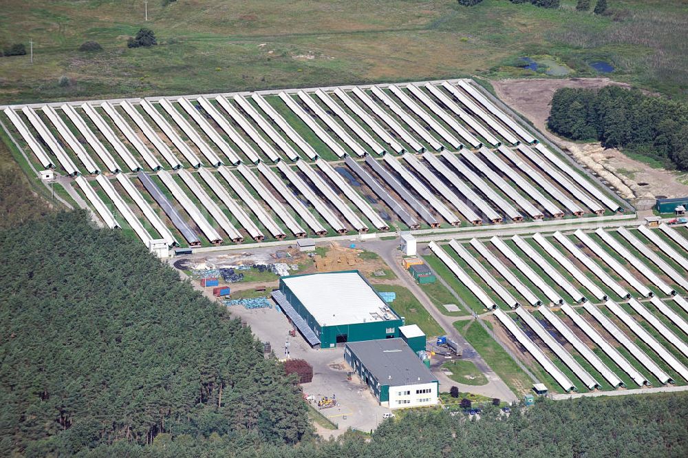 SONNENBURG / SLONSK from above - View of an agricultural operation in the town of Sonnenburg in the province of Lebus