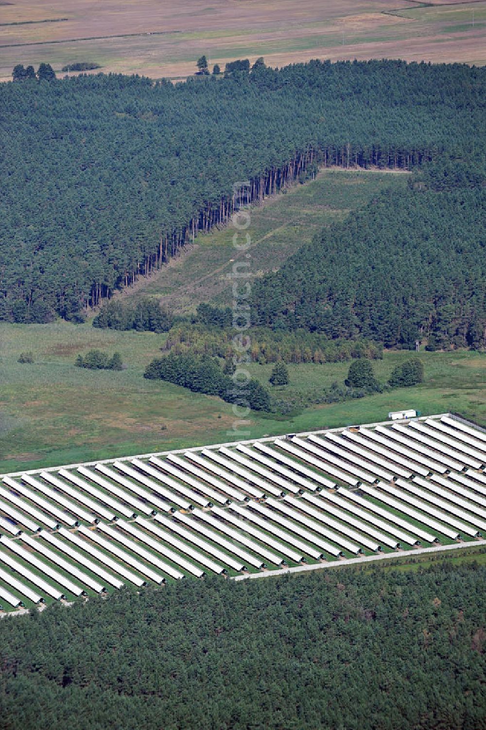 SONNENBURG / SLONSK from above - View of an agricultural operation in the town of Sonnenburg in the province of Lebus