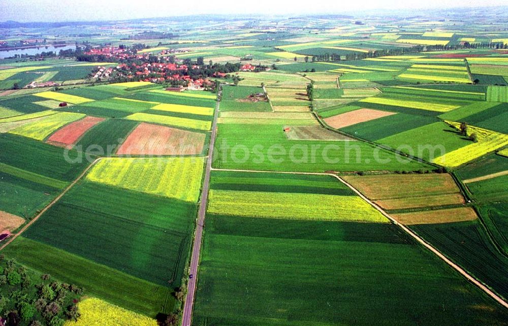 Hammelburg / Bayern from above - Landwirtschaftsfelder bei Hammelburg in Bayern.