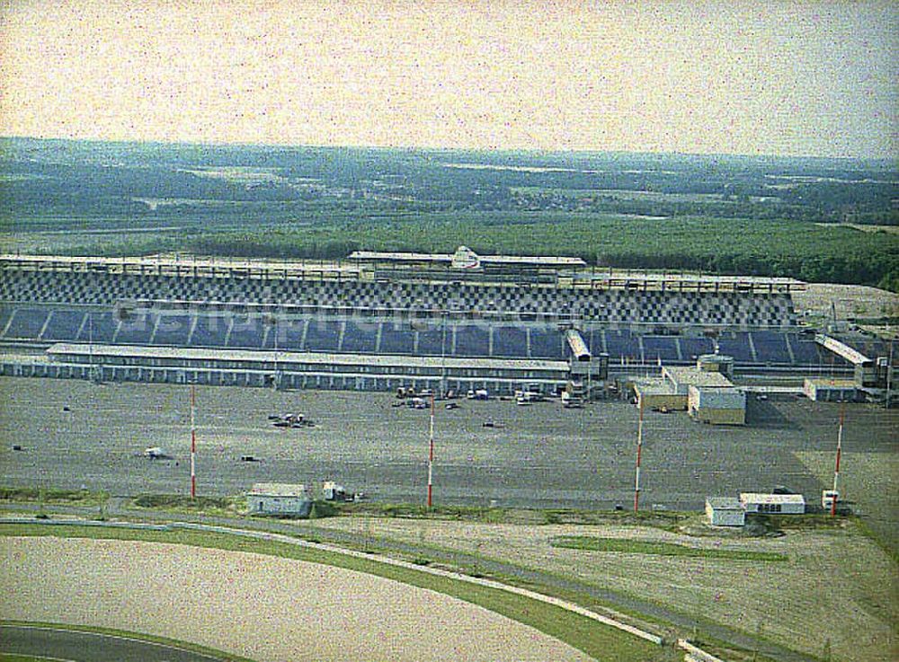 Aerial photograph Schwarzheide / Brandenburg - LAUSITZ-Ringe in Klettwitz an der Autobahn Berlin - Dresden.