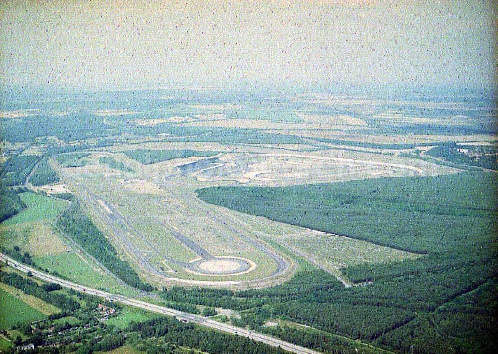 Aerial photograph Schwarzheide / Brandenburg - LAUSITZ-Ringe in Klettwitz an der Autobahn Berlin - Dresden.