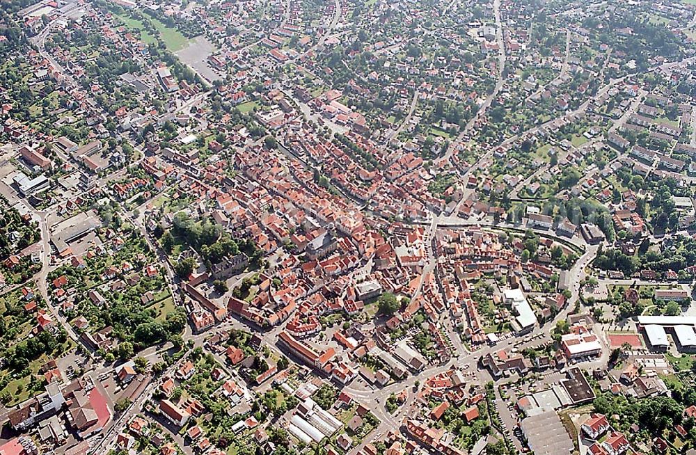 Lauterbach / Hessen from above - Lauterbach / Hessen Blick auf das Stadtzentrum von Lauterbach in Hessen