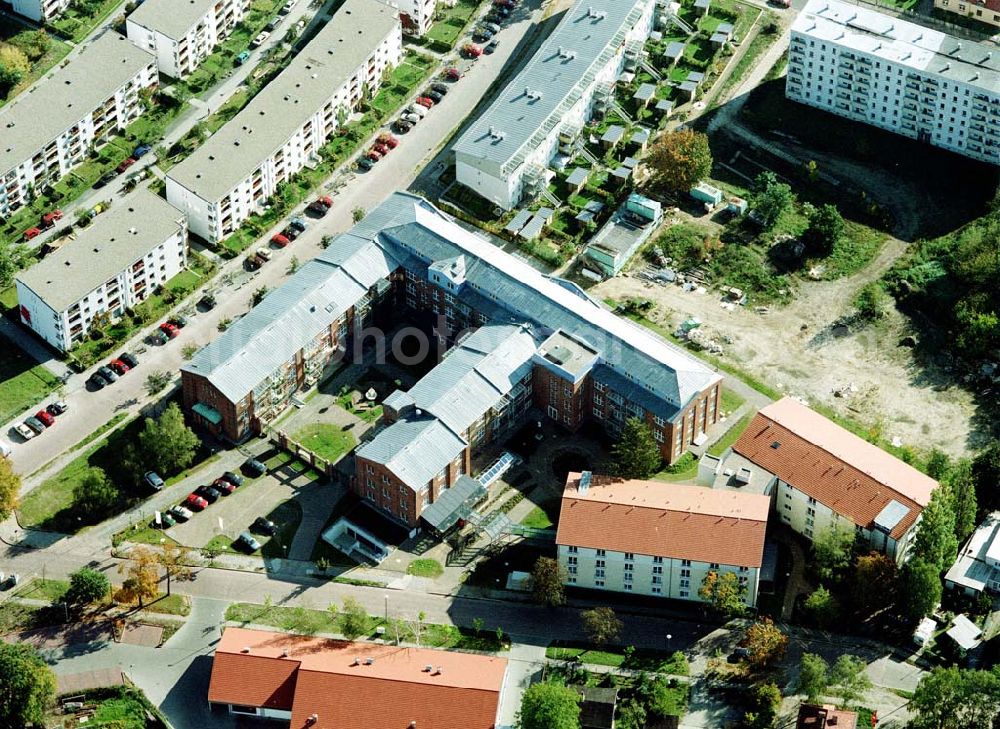 Aerial image Teltow - Brandenburg - Lavendel-Residenz - Seniorenzentrum Teltow an der Elbstraße 2 in 14513 Teltow/Brandenburg. (Tel.: 03328-3330).